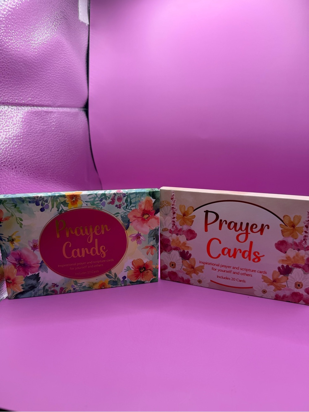 1 Set of Prayer Cards Floral Set - Random Design